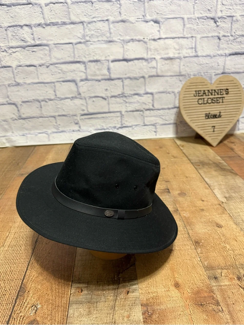 Bailey Wind River Dalton Safari Black Boho Western Fedora Hat Size Large  the Ba